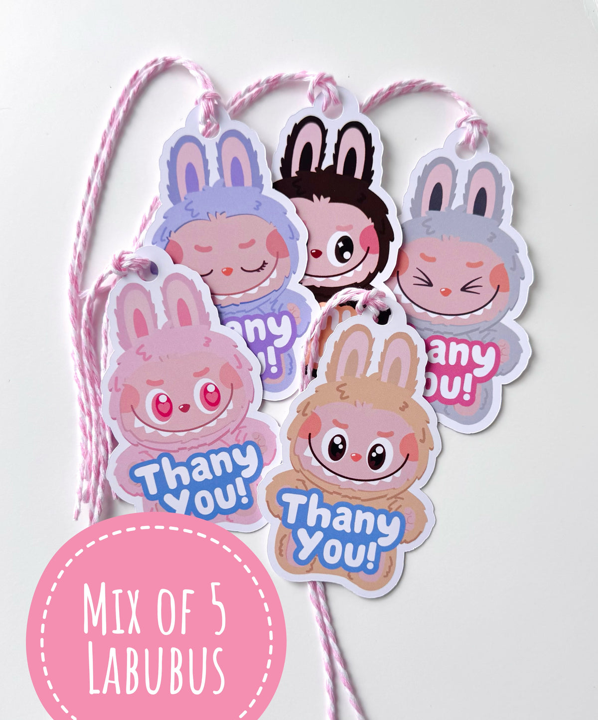Labubu Thank you TAGS (12 tags)