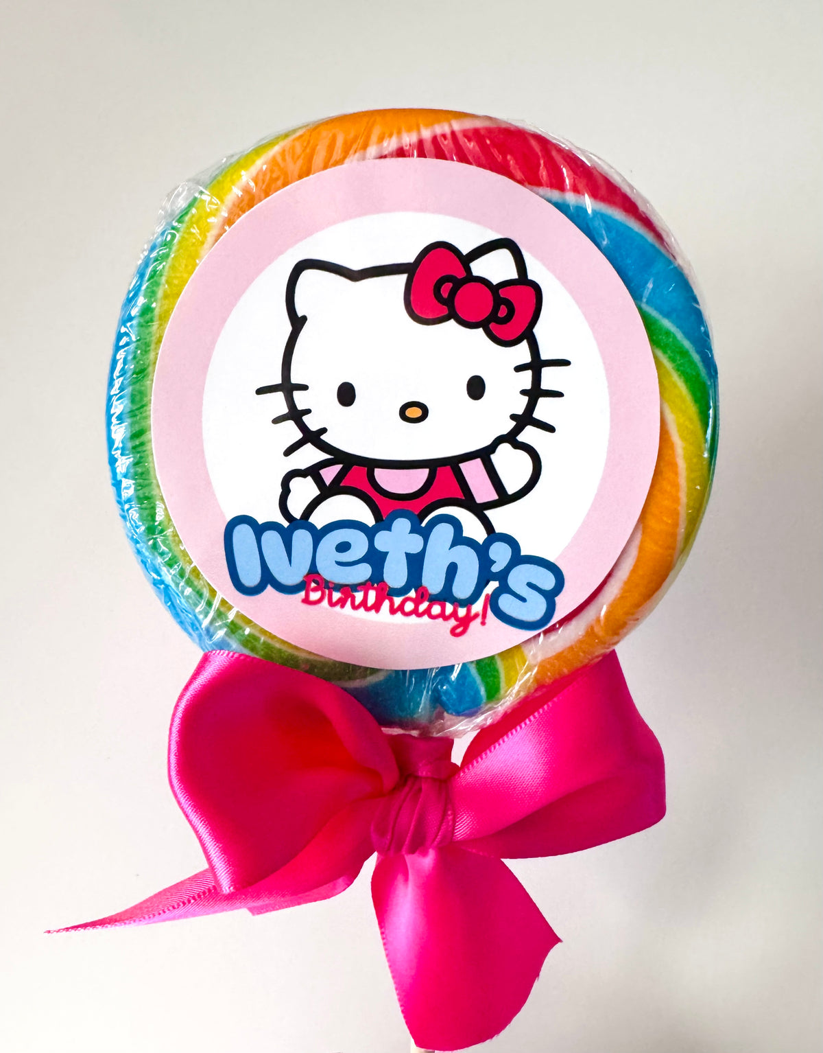 Pink cat Personalized stickers (12 stickers)