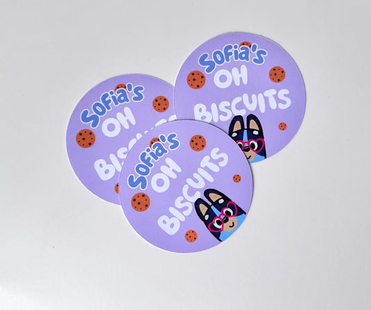 Oh biscuits Personalized stickers (12 stickers)