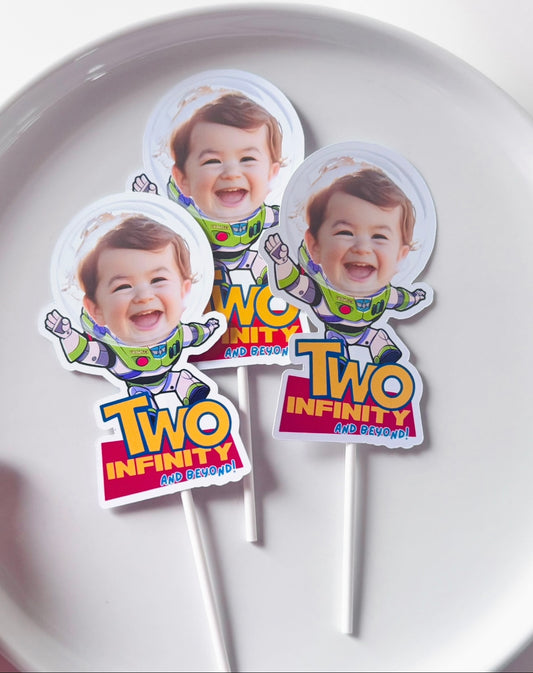 Two infinity and beyond Cupcake toppers 12 count
