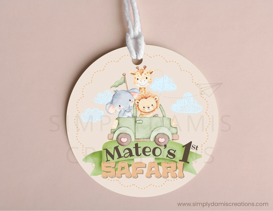 Digital file Safari Birthday, 1st Birthday Digital Download, Personalized party, plantillas.