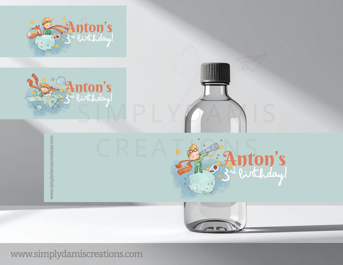 *Digital File The little prince Birthday, Birthday Digital Download, Personalized party, plantillas.