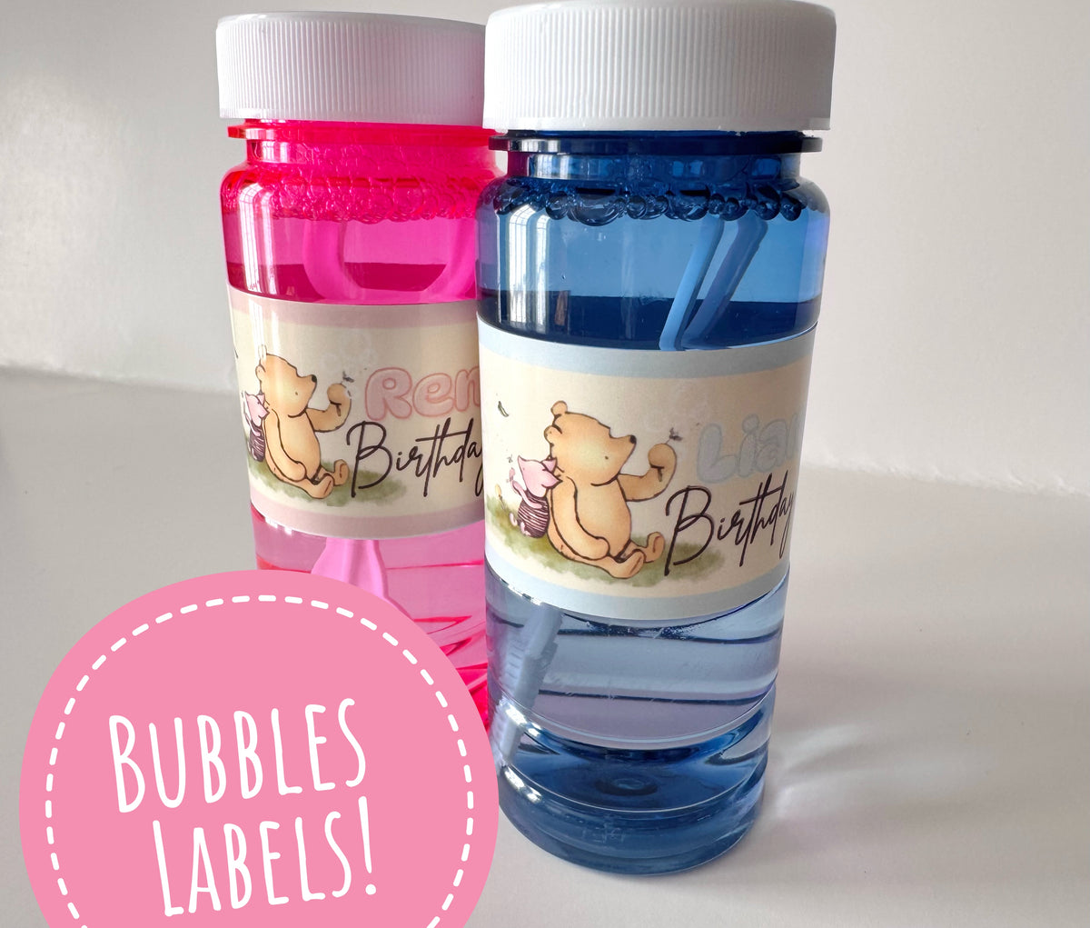 Bubbles labels Waterproof 8 count